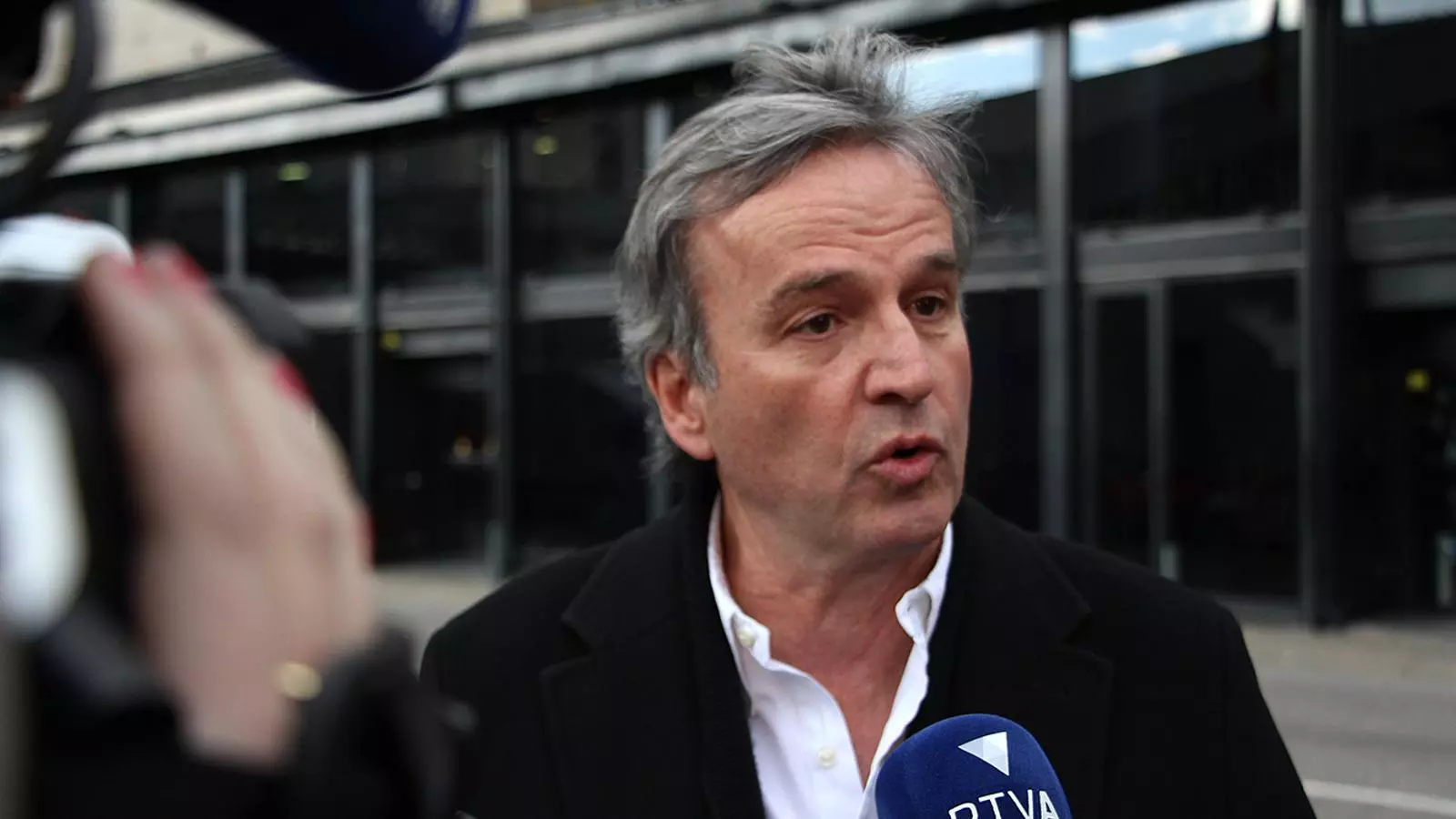 El candidat a cap de Govern d'AS, Eusebi Nomen, durant la compareixença davant dels mitjans el divendres passat. / M. M. (ANA)