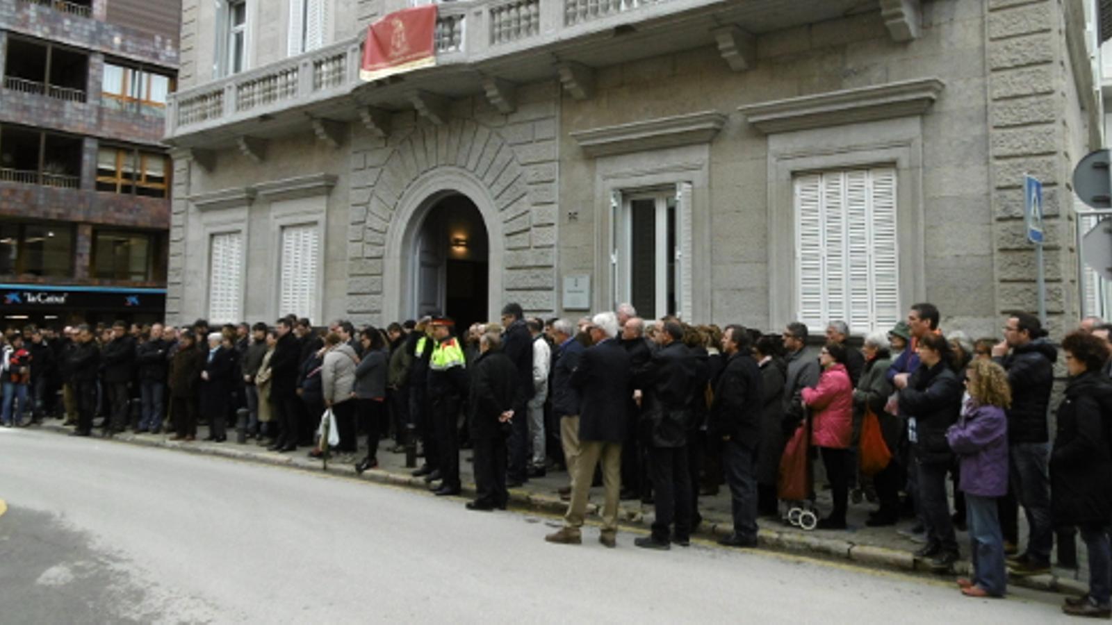 El minut de silenci d'aquest migdia a Banyoles