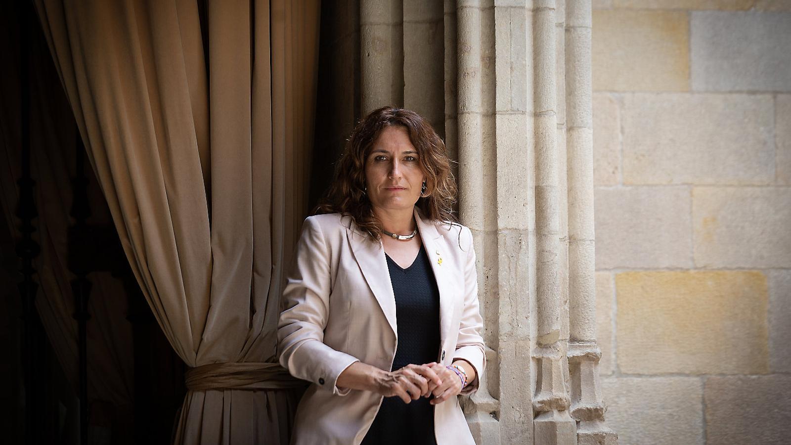 La consejera de la Presidencia, Laura Vilagrà, a la sede de la Generalitat.