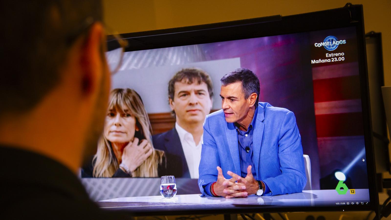 El programa El Intermedio de La Sexta durante una entrevista de El Gran Wyoming al presidente del Gobierno, Pedro Sánchez.