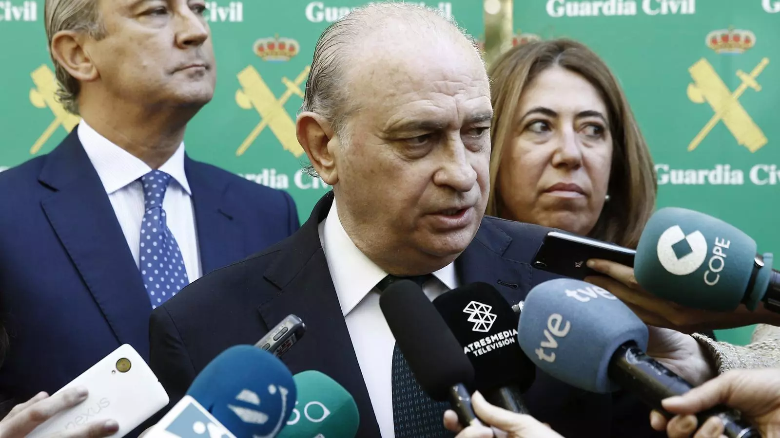 El ministre Jorge Fernández Díaz avui a Pamplona