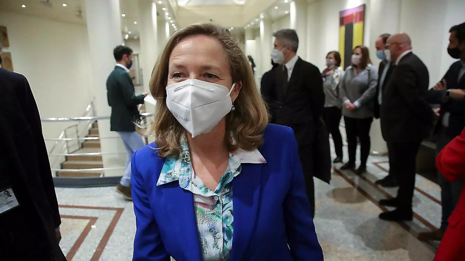 La vicepresidenta econòmica del govern espanyol, Nadia Calviño, va presentar ahir el pla de reformes espanyol a l’Eurogrup.