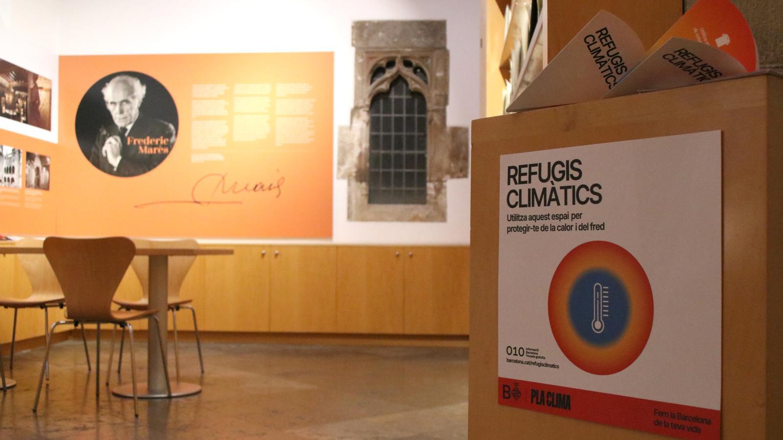 El espacio de refugio climático en el Museo Frederic Marès de Barcelona.