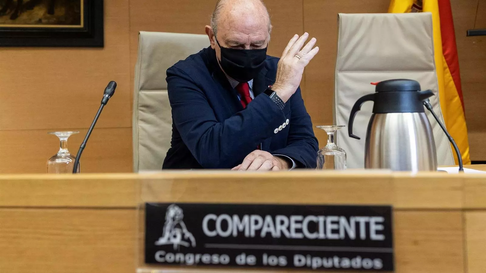 L'exministre de l'Interior Jorge Fernández Díaz, en compareixença a la comissió del cas Kitchen del Congrés