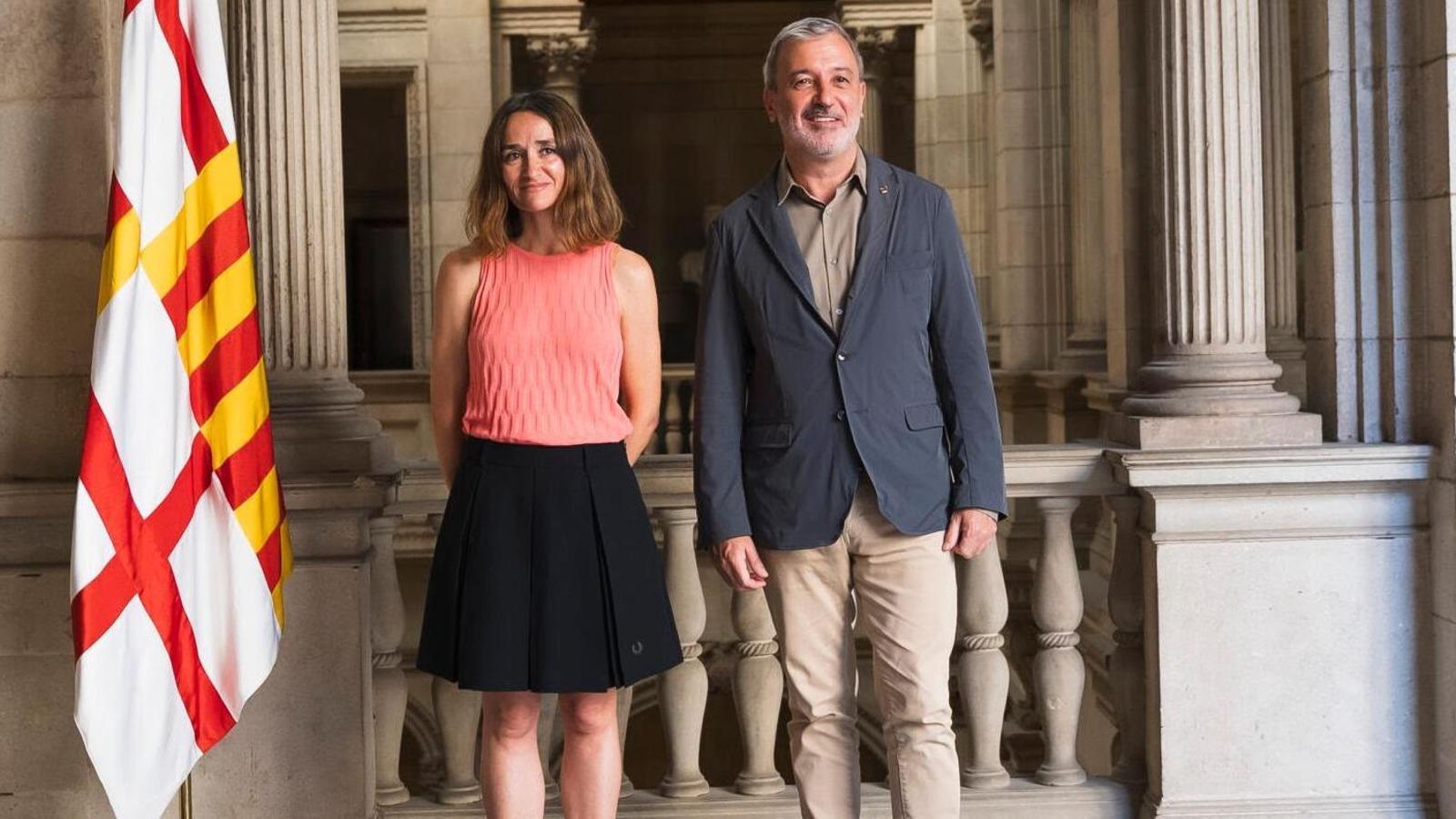 Marta Salicrú and Jaume Collboni this Friday at Barcelona City Hall.