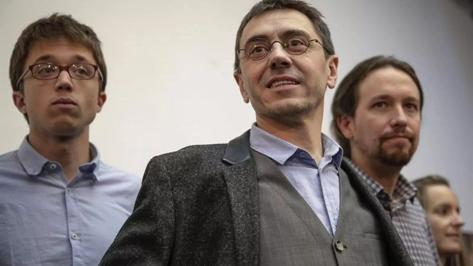 Pablo Iglesias i Íñigo Errejón han fet costat a Juan Carlos Monedero. EFE