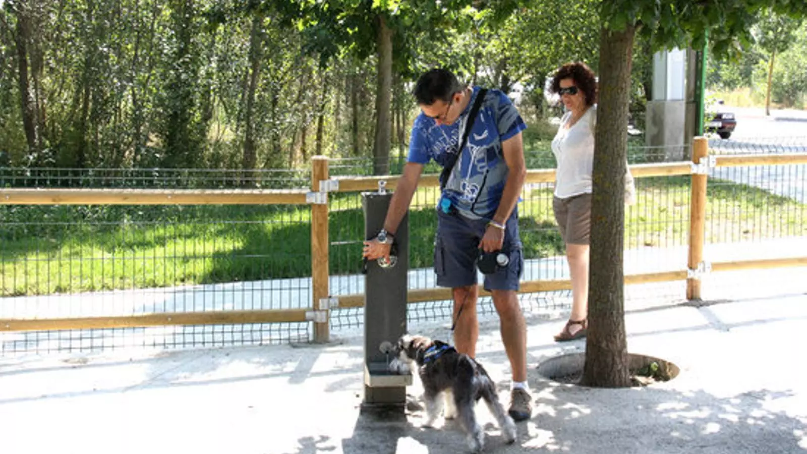 Imatge d'arxiu d'uns propietaris amb el seu gos a la Seu d'Urgell. / ACN