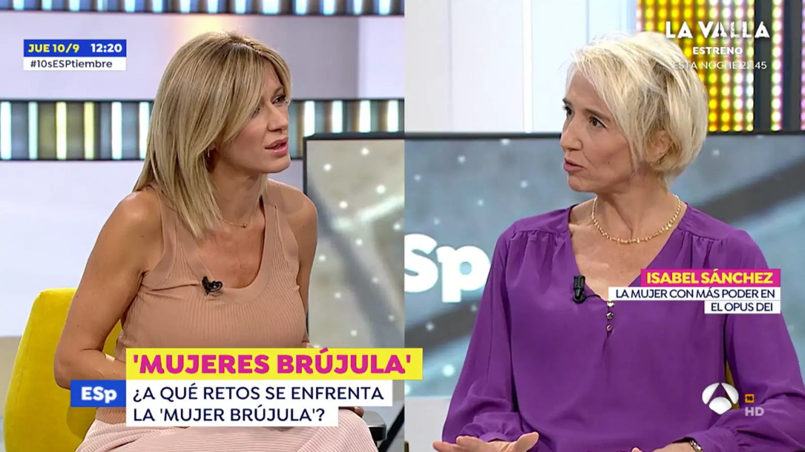 Susanna Griso va entrevistar Isabel Sánchez, a qui va presentar com "la dona amb més poder de l'Opus Dei"