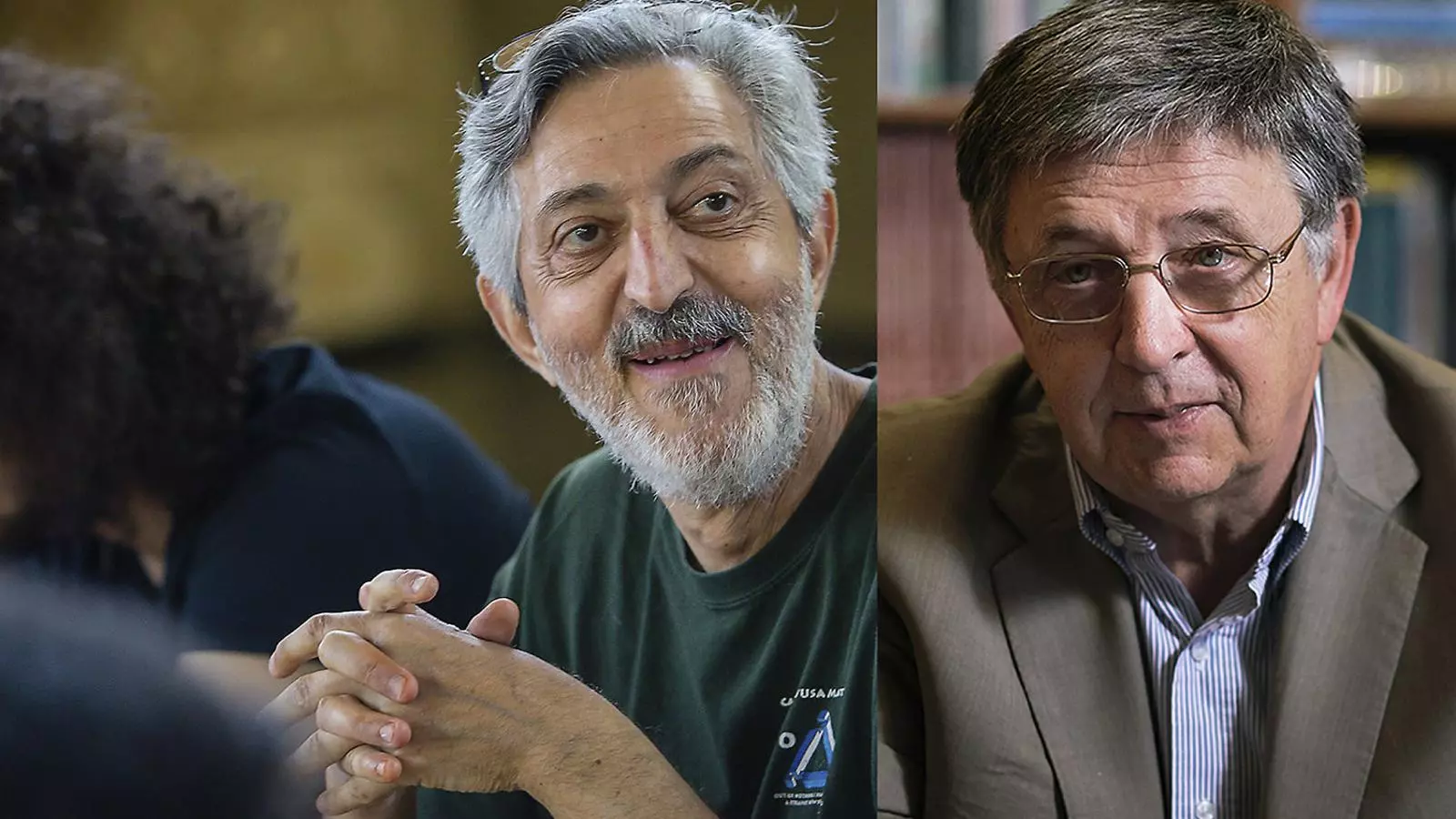 Avi Wigderson i László Lovász, guanyadors del premi Abel, considerat el Nobel de les matemàtiques.