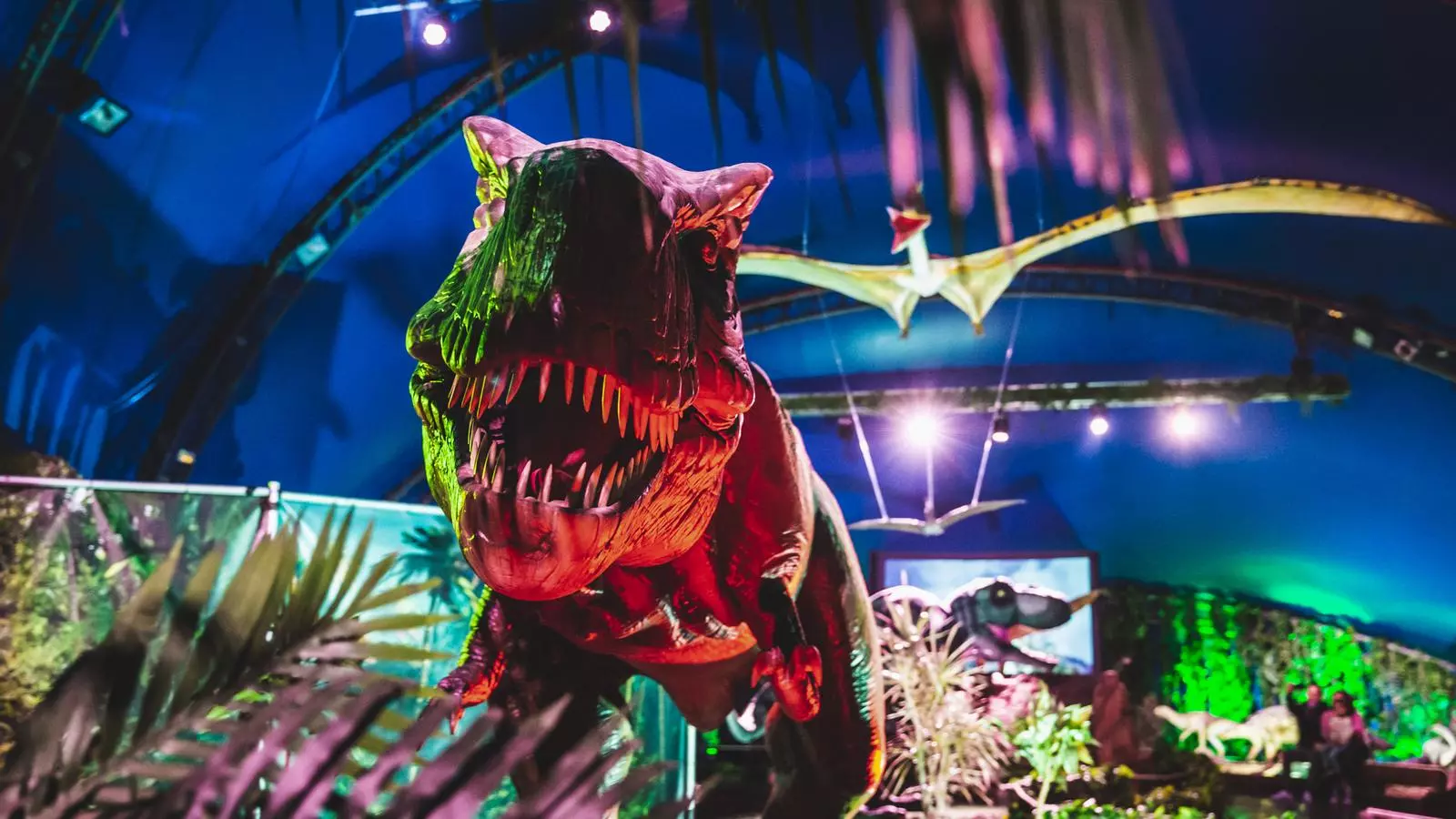 Una imatge de l'exposició de dinosaures al Poble Espanyol