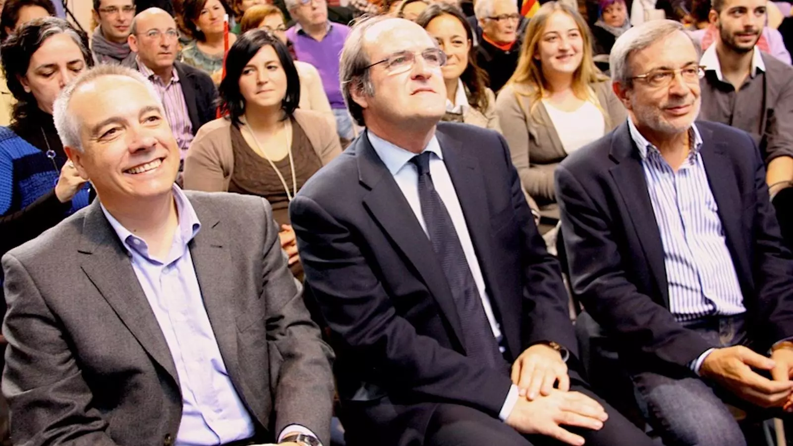 Pere Navarro, amb Ángel Gabilondo, en un acte aquest dissabte a Tarragona. RAFA GARRIDO / ACN