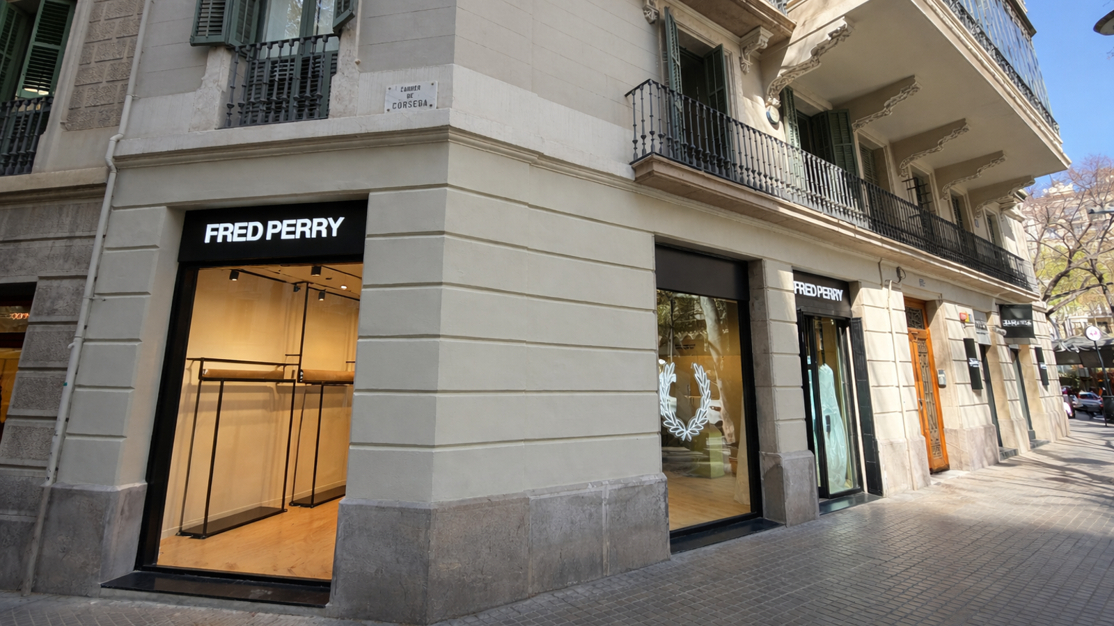 La botiga Fred Perry a Barxcelona.
