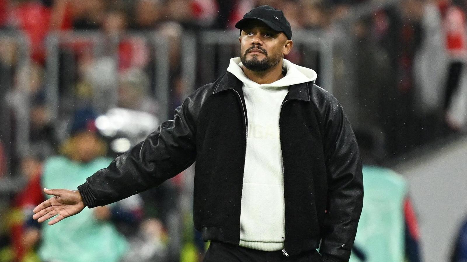 The coach Vincent Kompany during a match with Bayern Munich