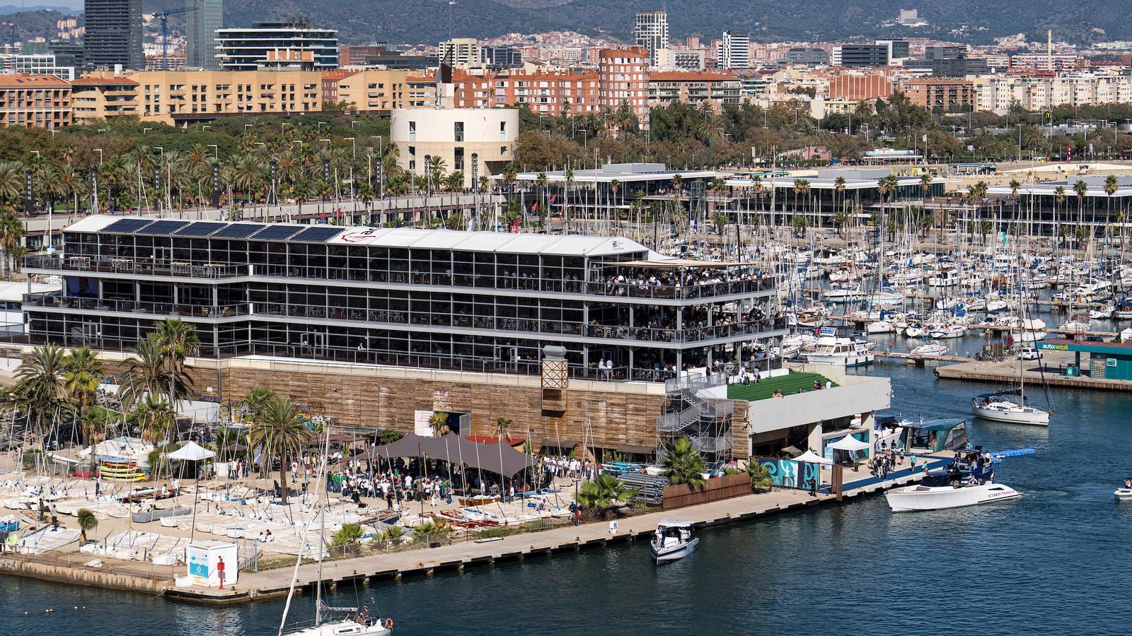 Integrated solar panels that supplied renewable energy for key operations at the Luis Vuitton 37th America's Cup.
