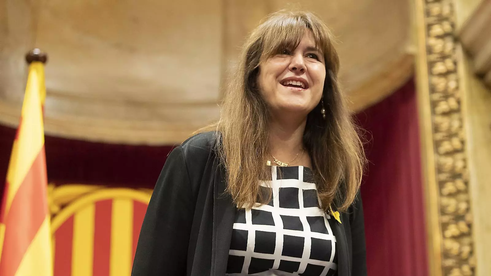 La presidenta del Parlament, Laura Borràs, durant la sessió de control al Govern del 20 de juliol.