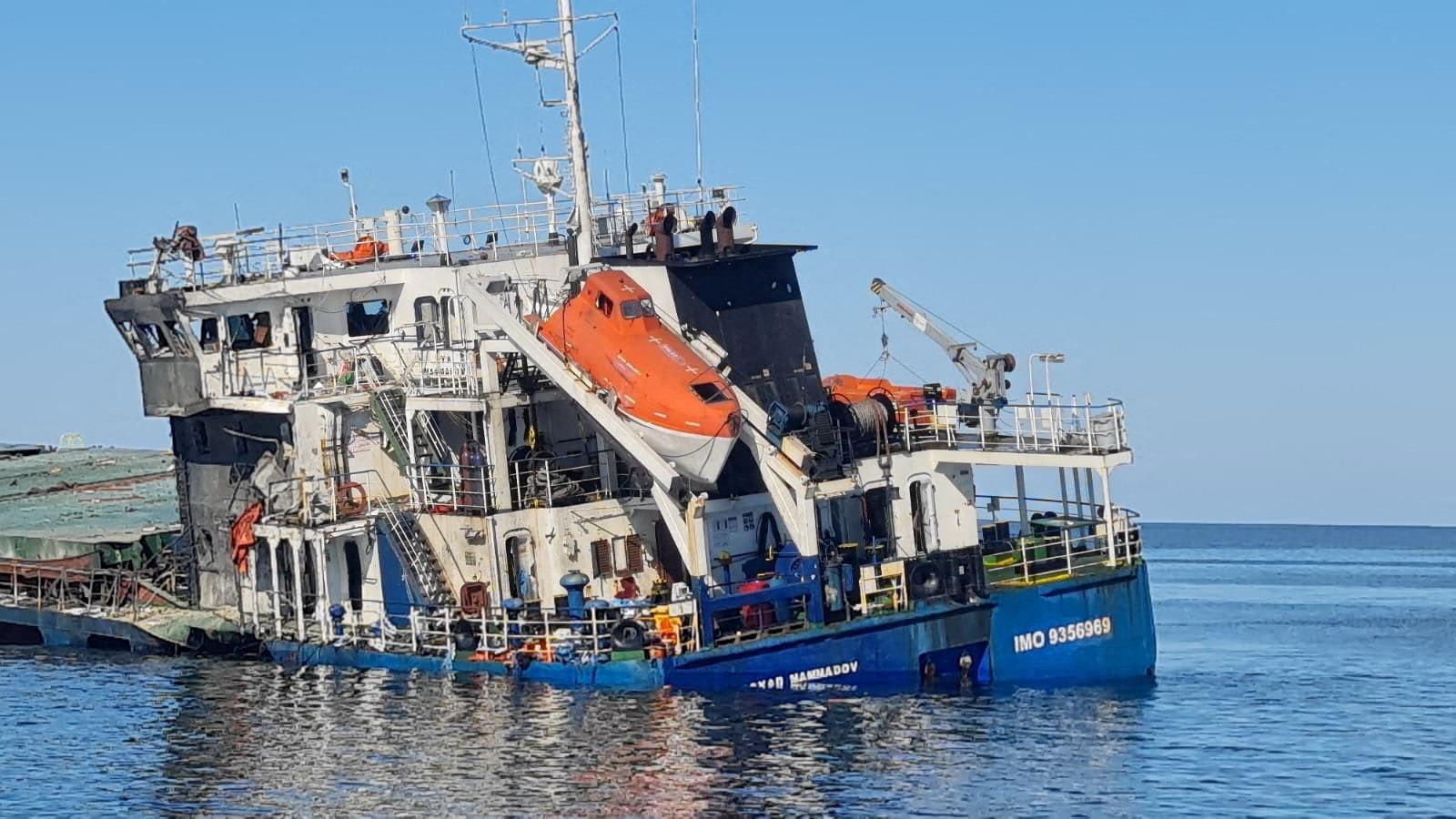 Uno de los barcos atacados esta semana en el Mar Negro.
