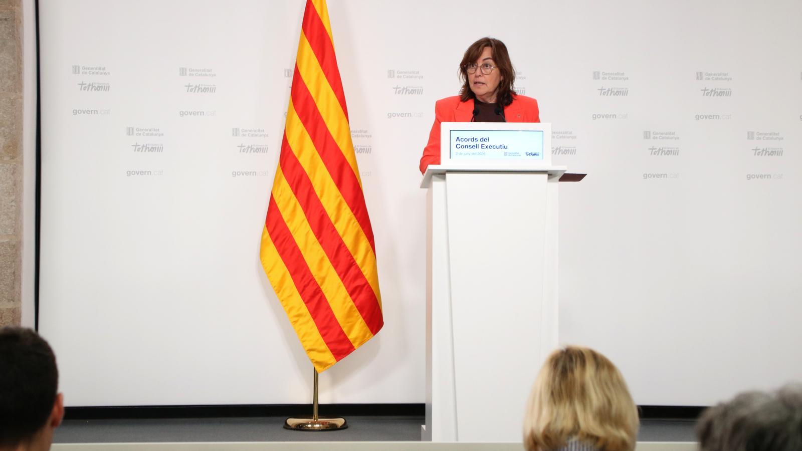 La portavoz del Gobierno, Sílvia Paneque, este martes en rueda de prensa
