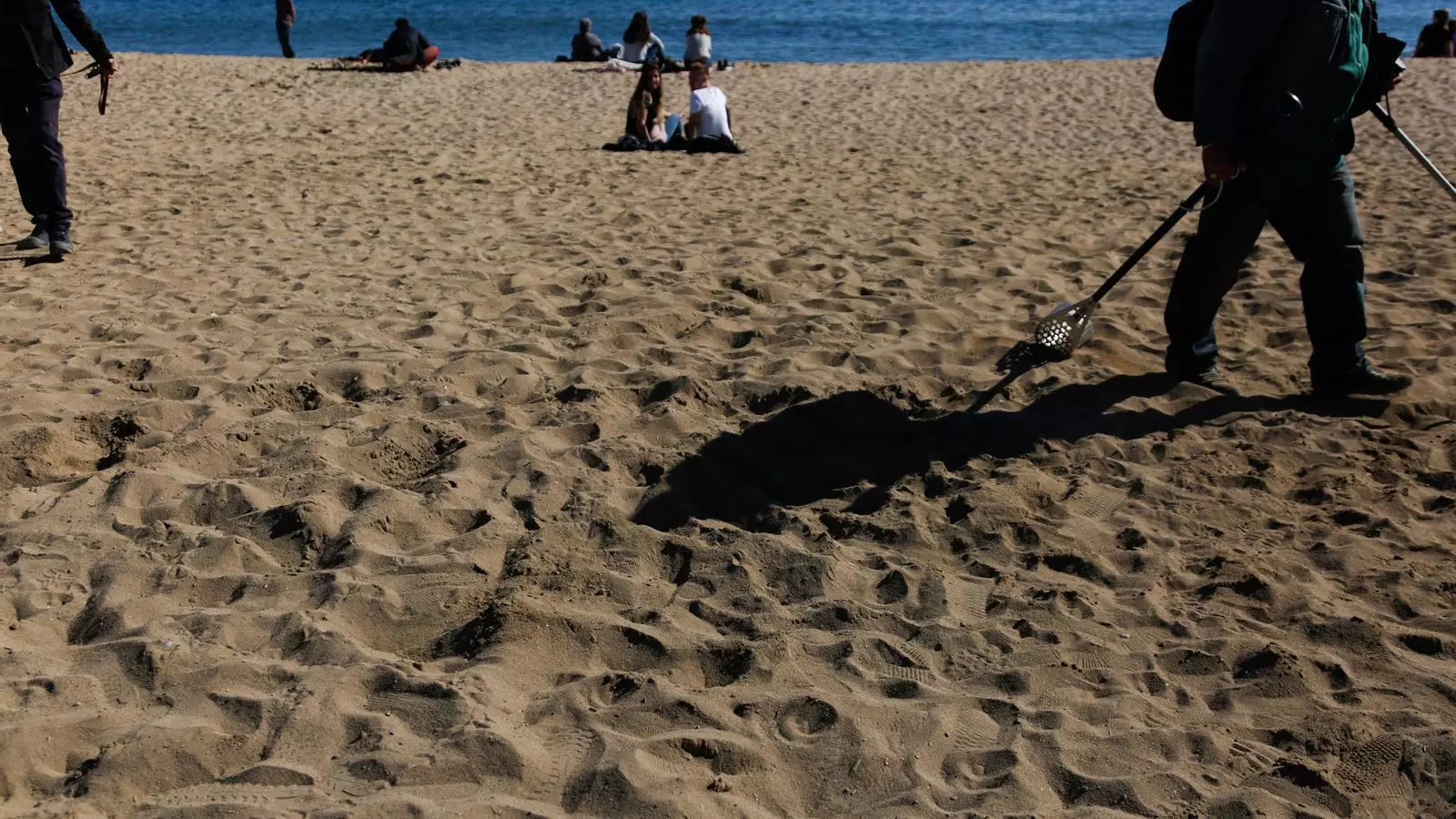 La playa del Somorrostro de Barcelona, en su punto donde se encontró el cuerpo de la mujer