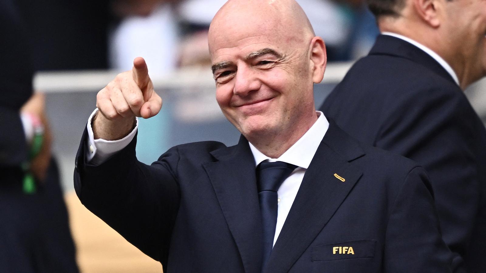 Gianni Infantino, durante el enfrentamiento entre Noruega e Inglaterra