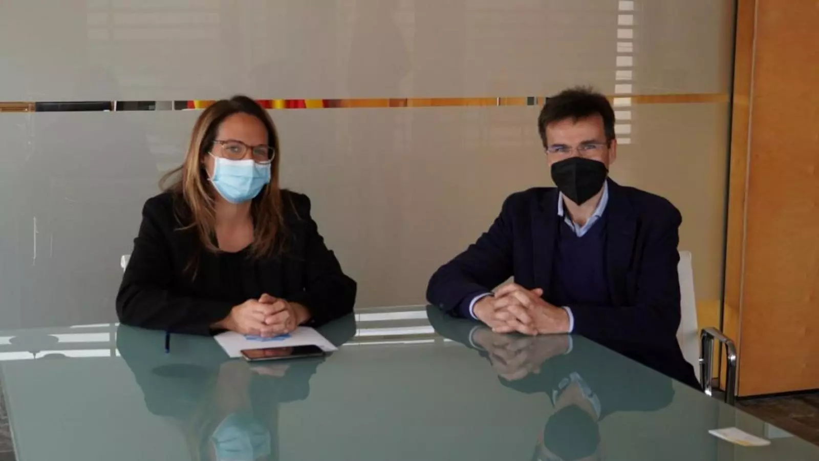 Susana Mora i Marco Sansavini s'han reunit aquest dilluns al Consell de Menorca