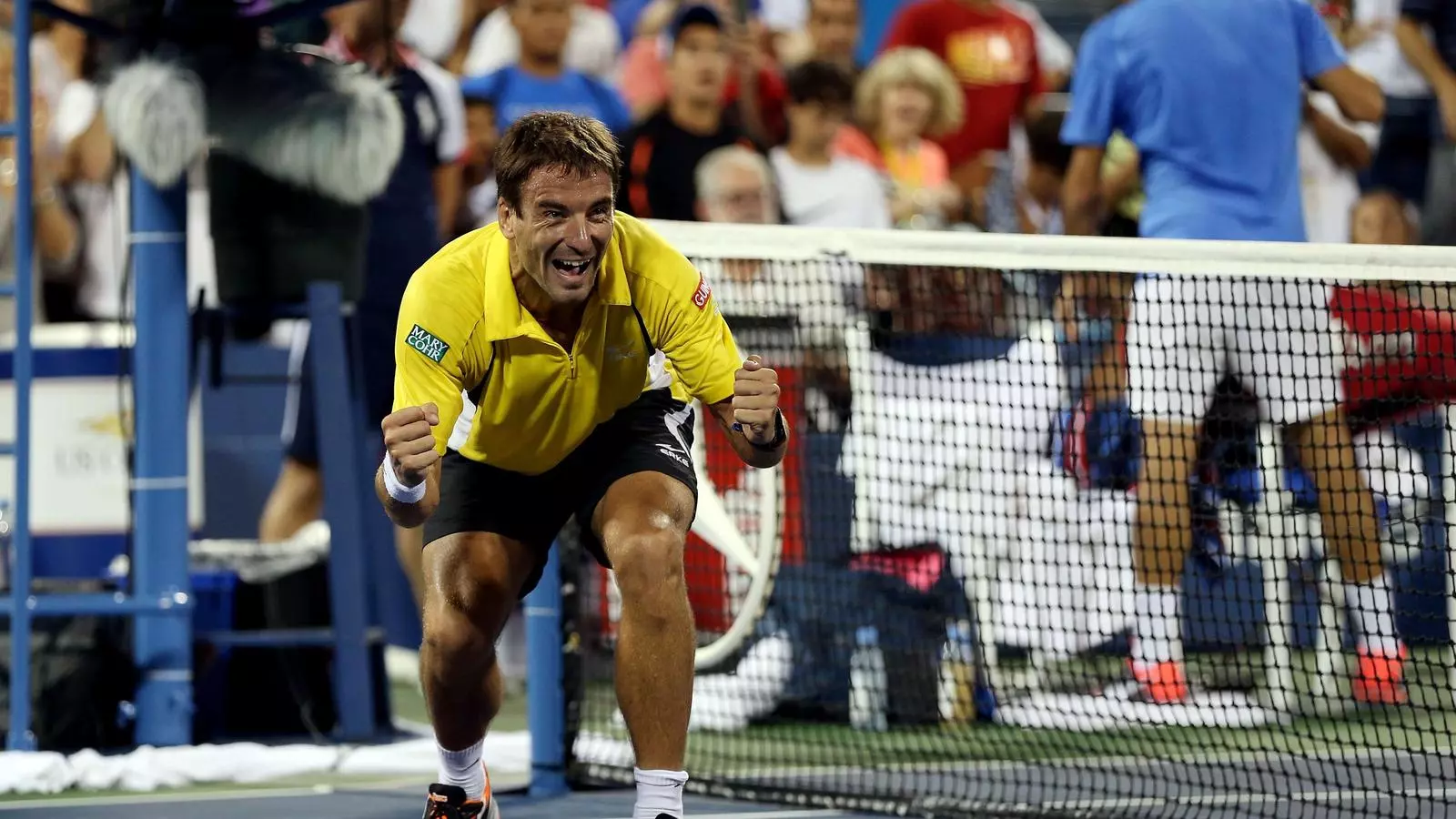 Tommy Robredo, després de derrotar Federer