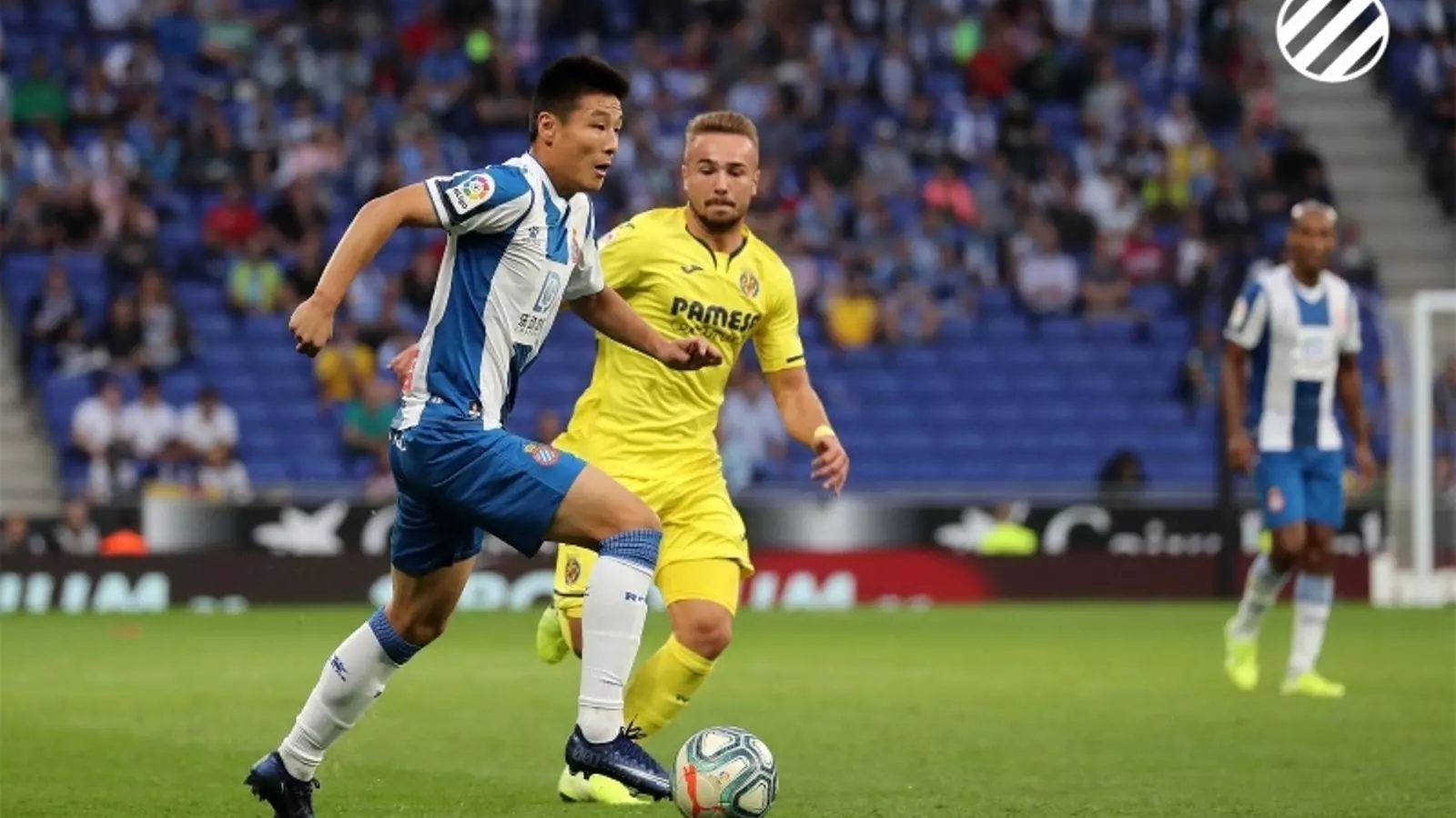Wu Lei, durant el partit contra el Vila-real de la primera volta