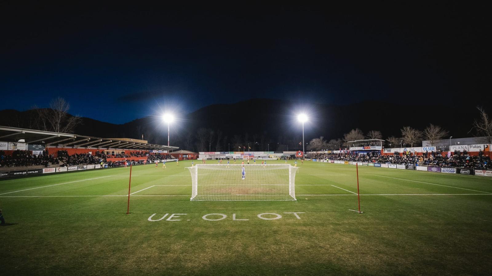 The one from Olot is one of the few natural grass stadiums in Catalonia.