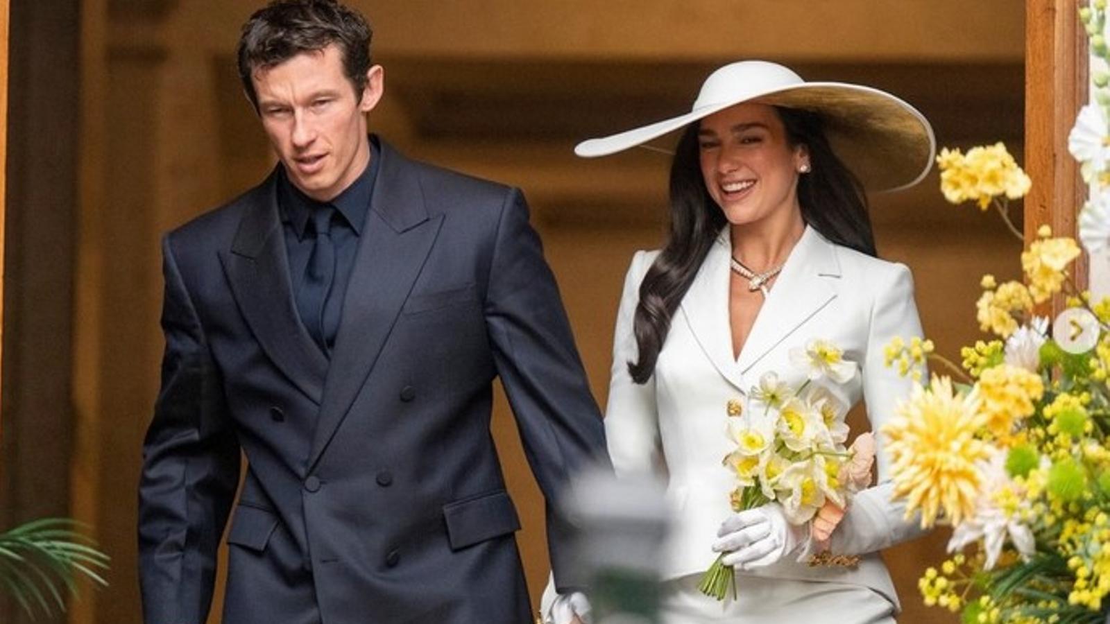 Una imagen de la boda de Dua Lipa y Callum Turner en Londres