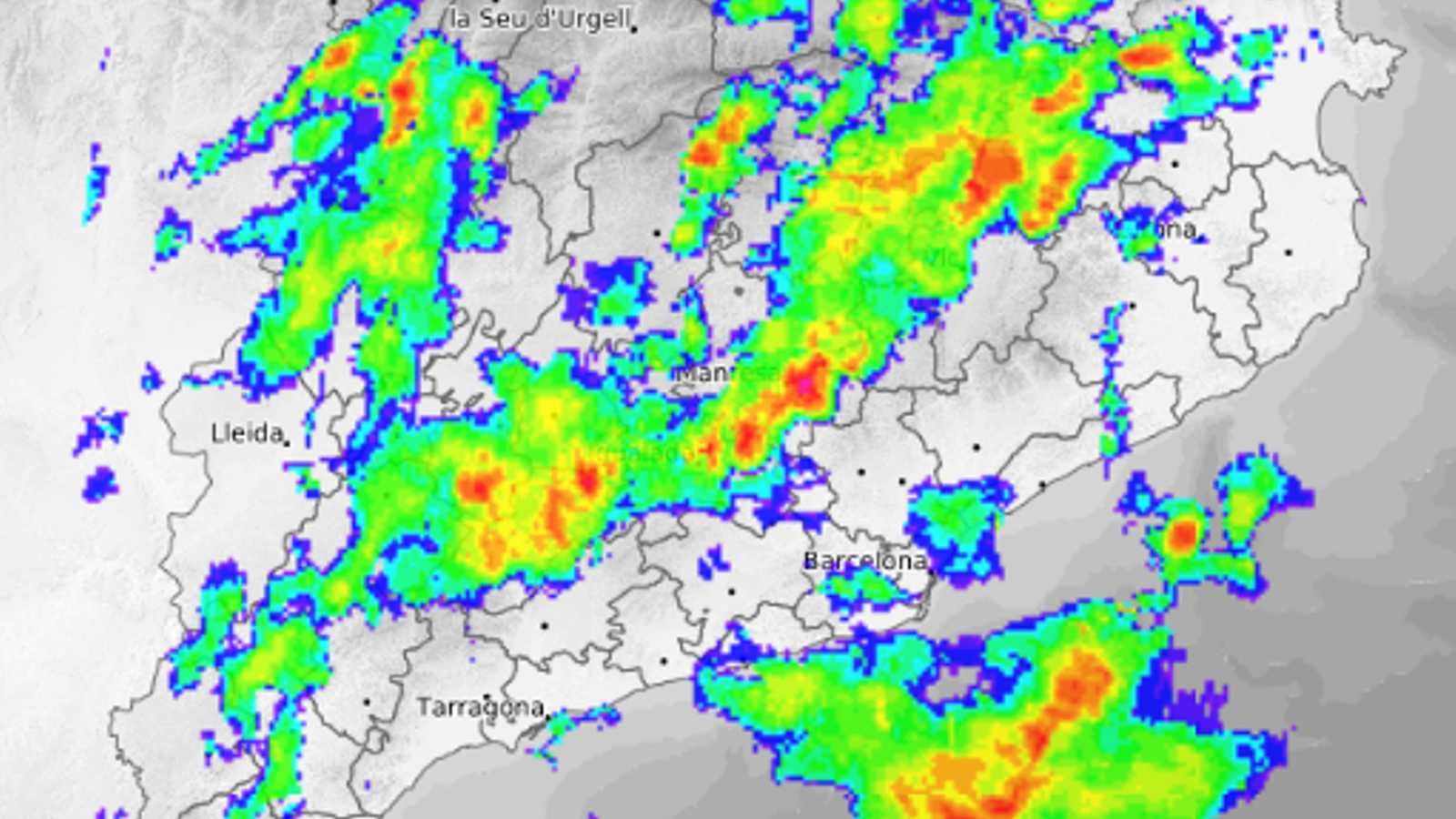 Image of the weather radar this afternoon.