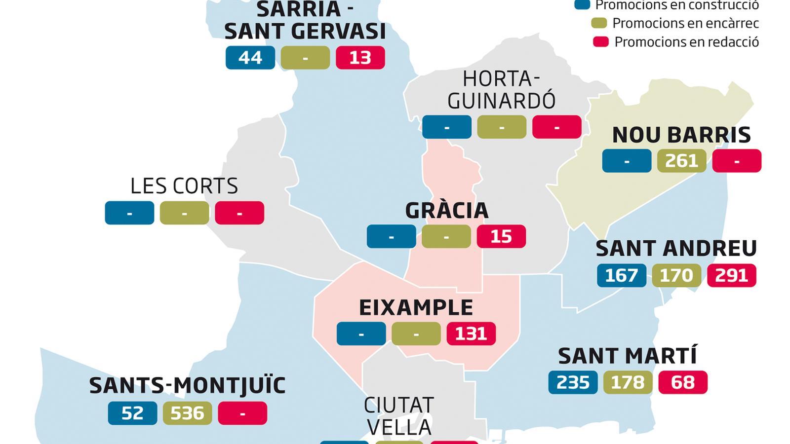 El mapa dels nous pisos socials de Barcelona