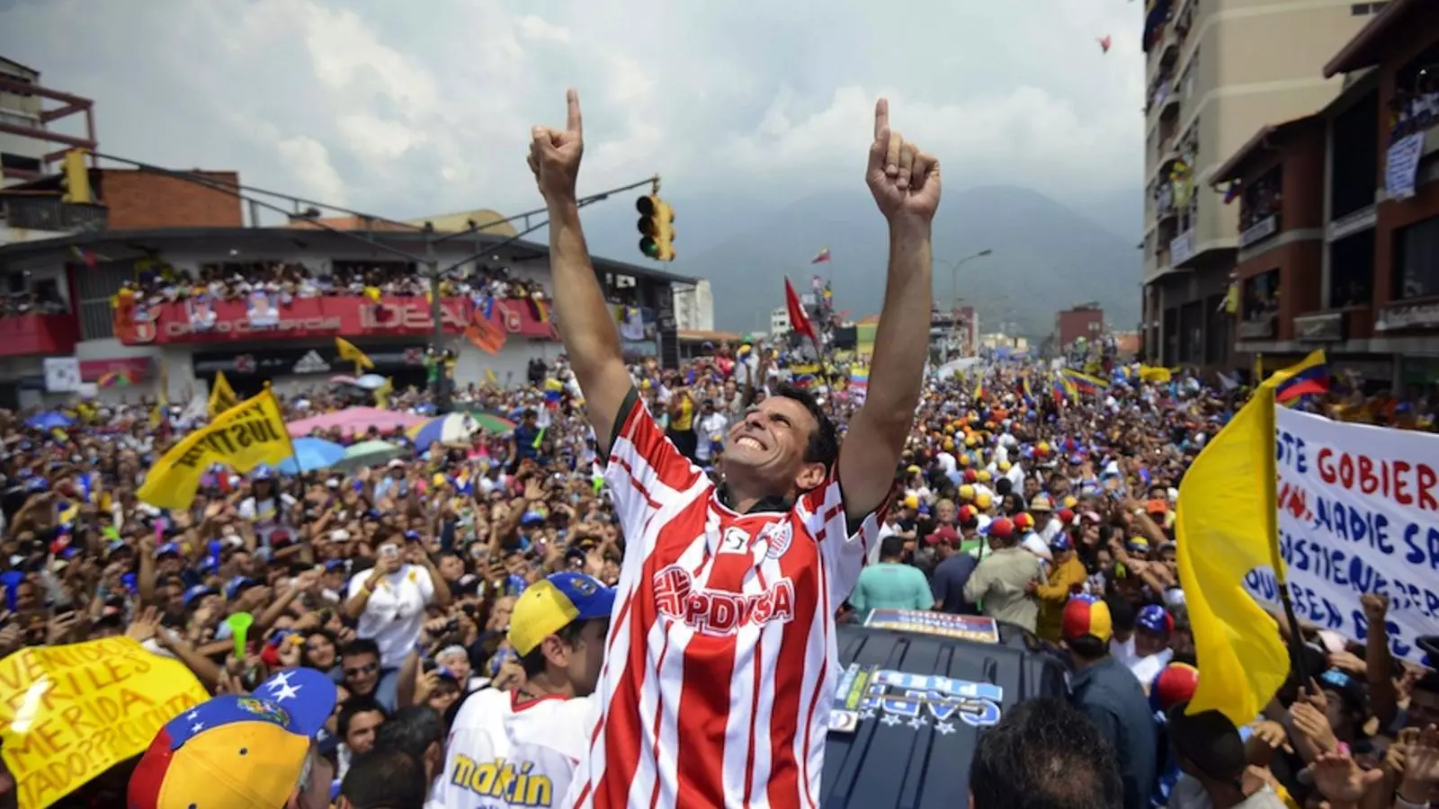 Henrique Capriles a l'estat de Mérida. AFP