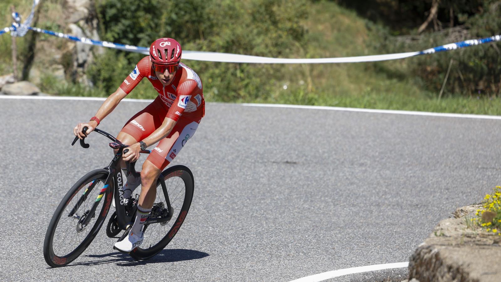 Tadej Pogacar in Andorra in the fourth stage of La Vuelta