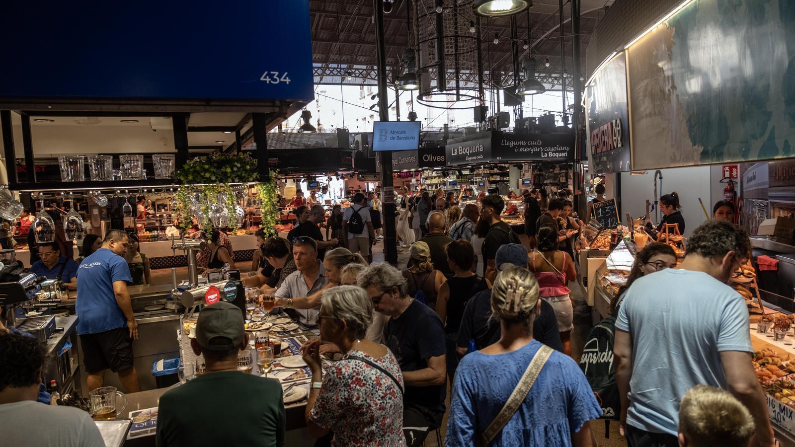 The Boqueria market, in Barcelona, photographed one of the last days of August.