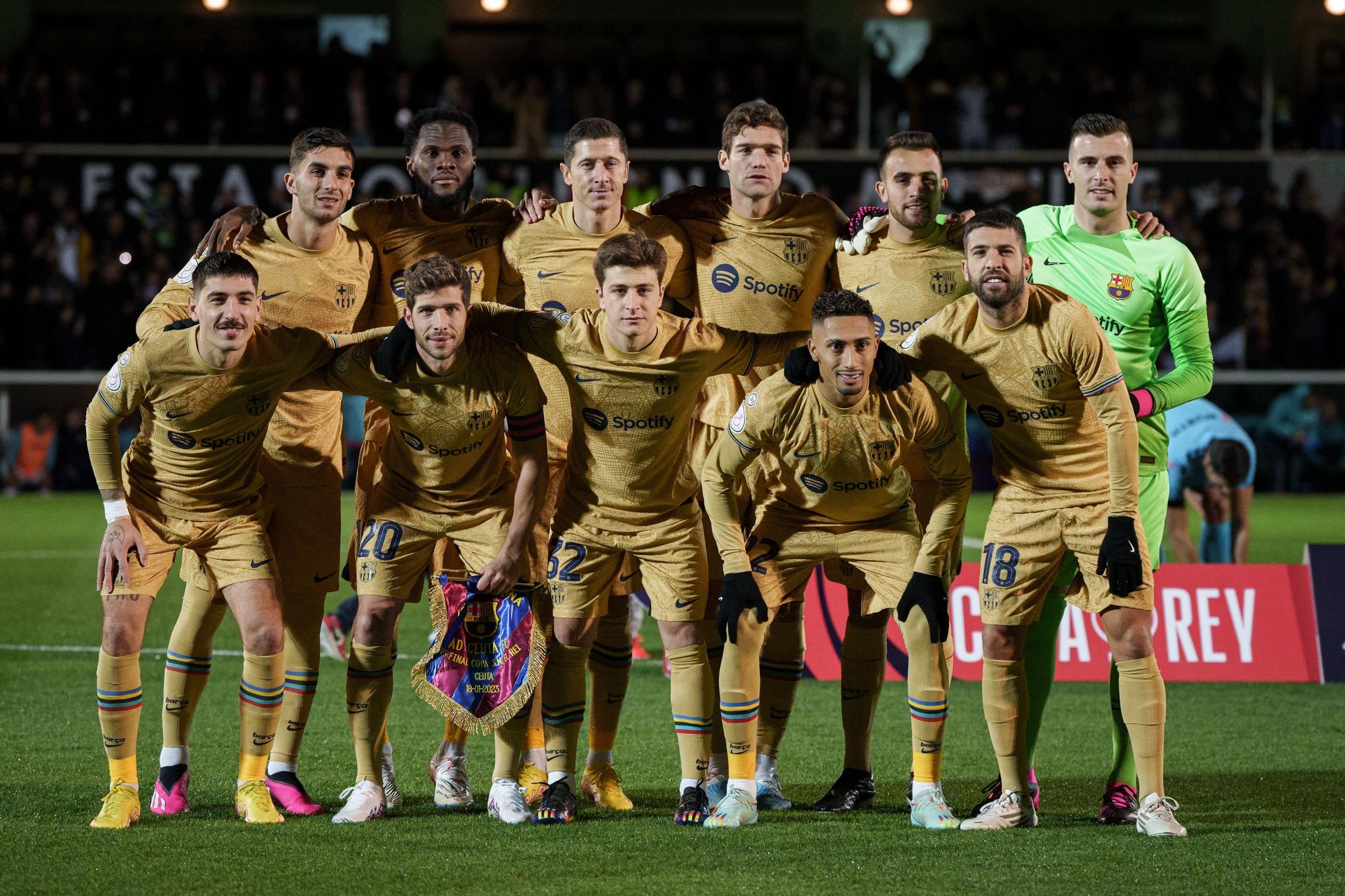 L'onze inicial del Barça en el partit dels vuitens de Copa del Rei