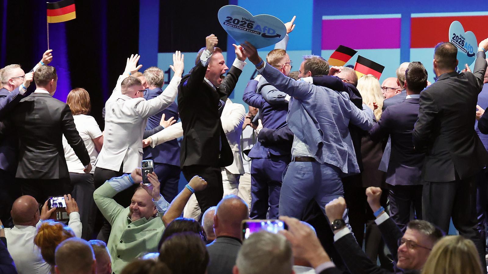 Election party of the far-right party Alternative for Germany (AfD) after the state elections of Saxony-Anhalt, in Magdeburg (Germany)