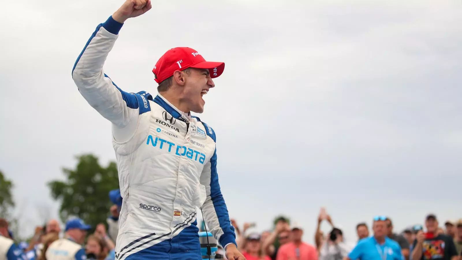Alex Palou, celebrant un triomf a la Indycar