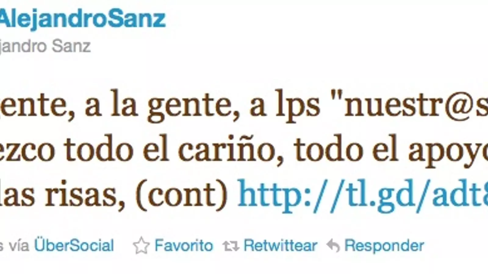 Piulada Alejandro Sanz
