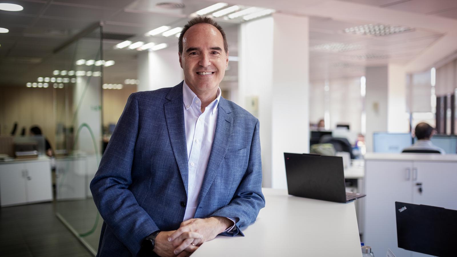 José Rodríguez en la sede central de Sercotel en Barcelona