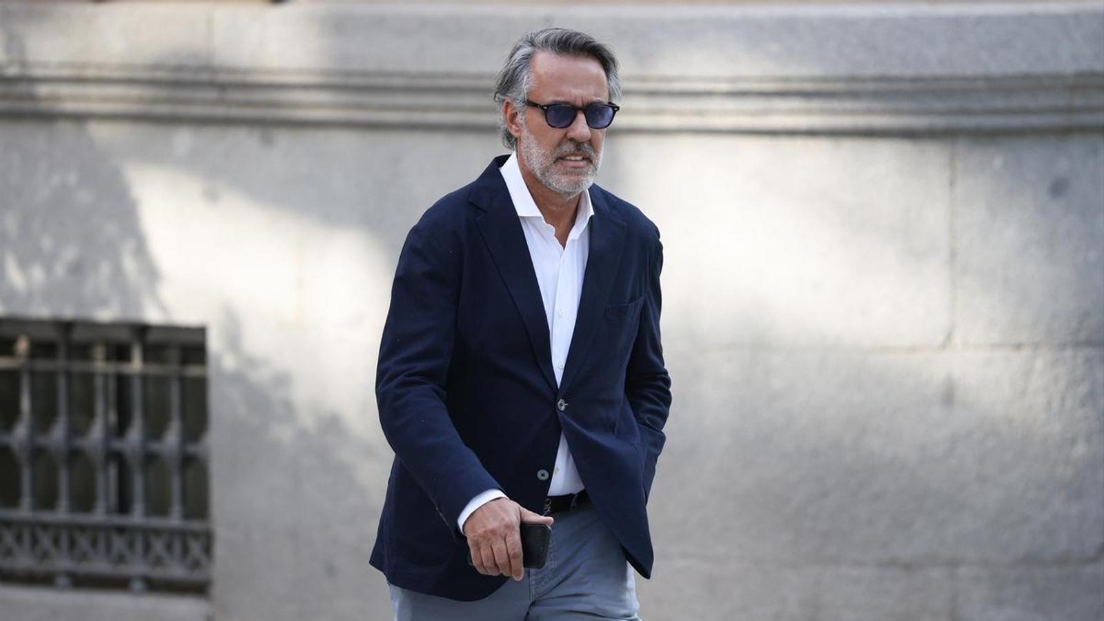 The businessman Joaquín Parra arriving at the National Court this Wednesday, July 8