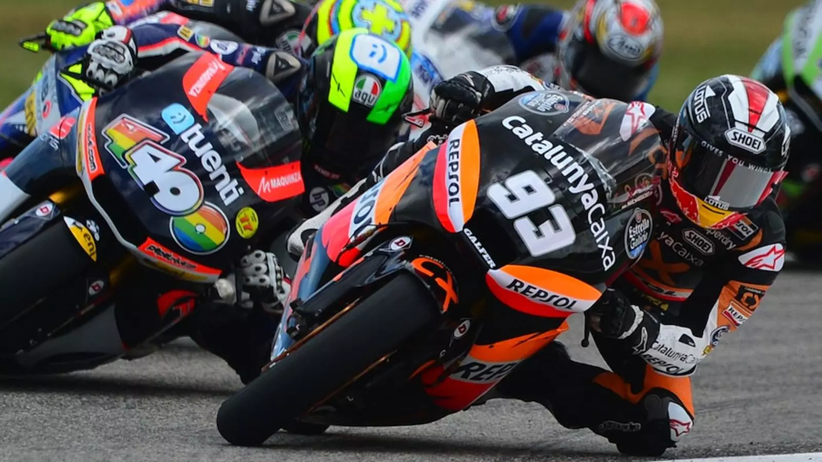 Marc Márquez ha guanyat a Misano per davant de Pol Espargaró / GABRIEL BOUYS / AFP PHOTO