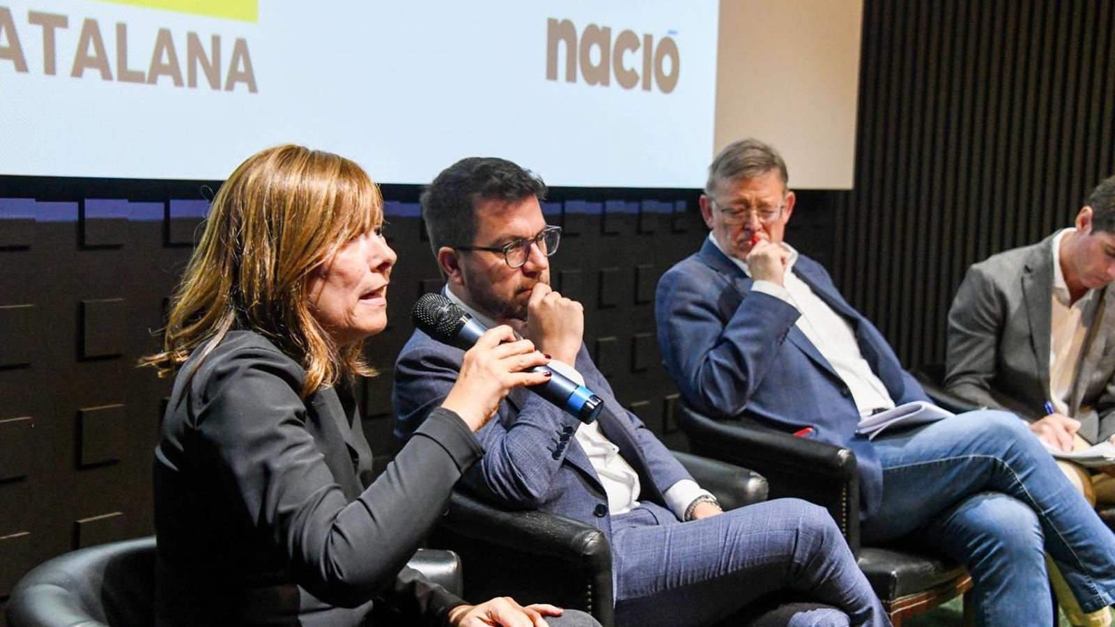 Former president Pere Aragonès, during the 4th Day of Catalanism in the 21st century in Vilafranca del Penedès.