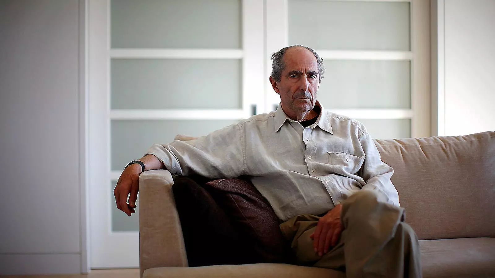 Philip Roth a l’apartament que tenia a Manhattan l’any 2010.