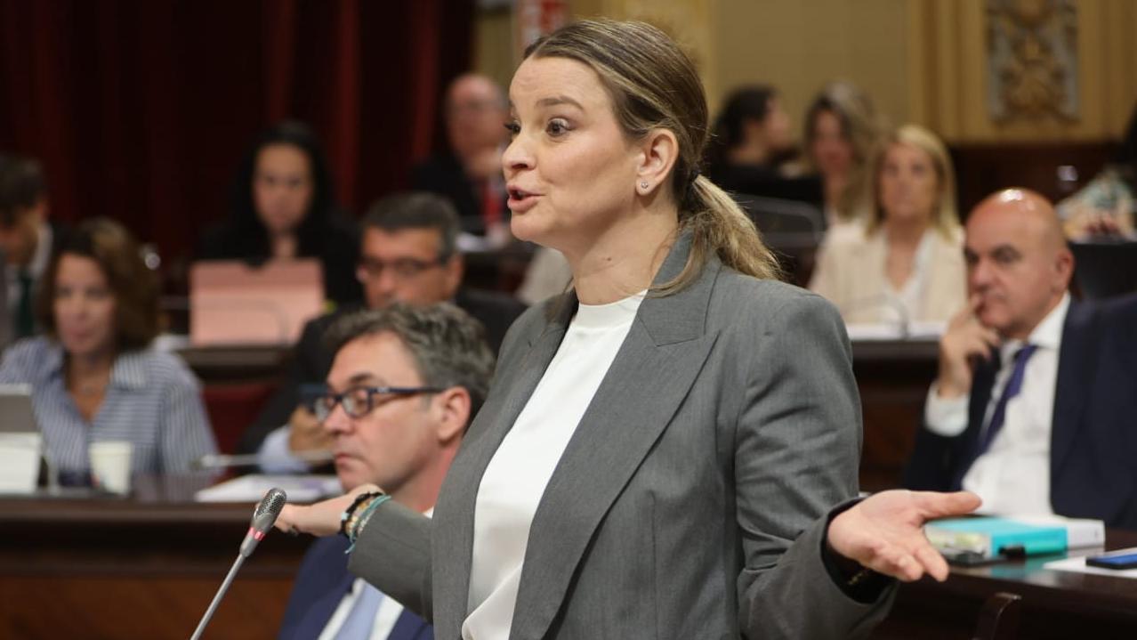 Marga Prohens, aquest matí al ple del Parlament