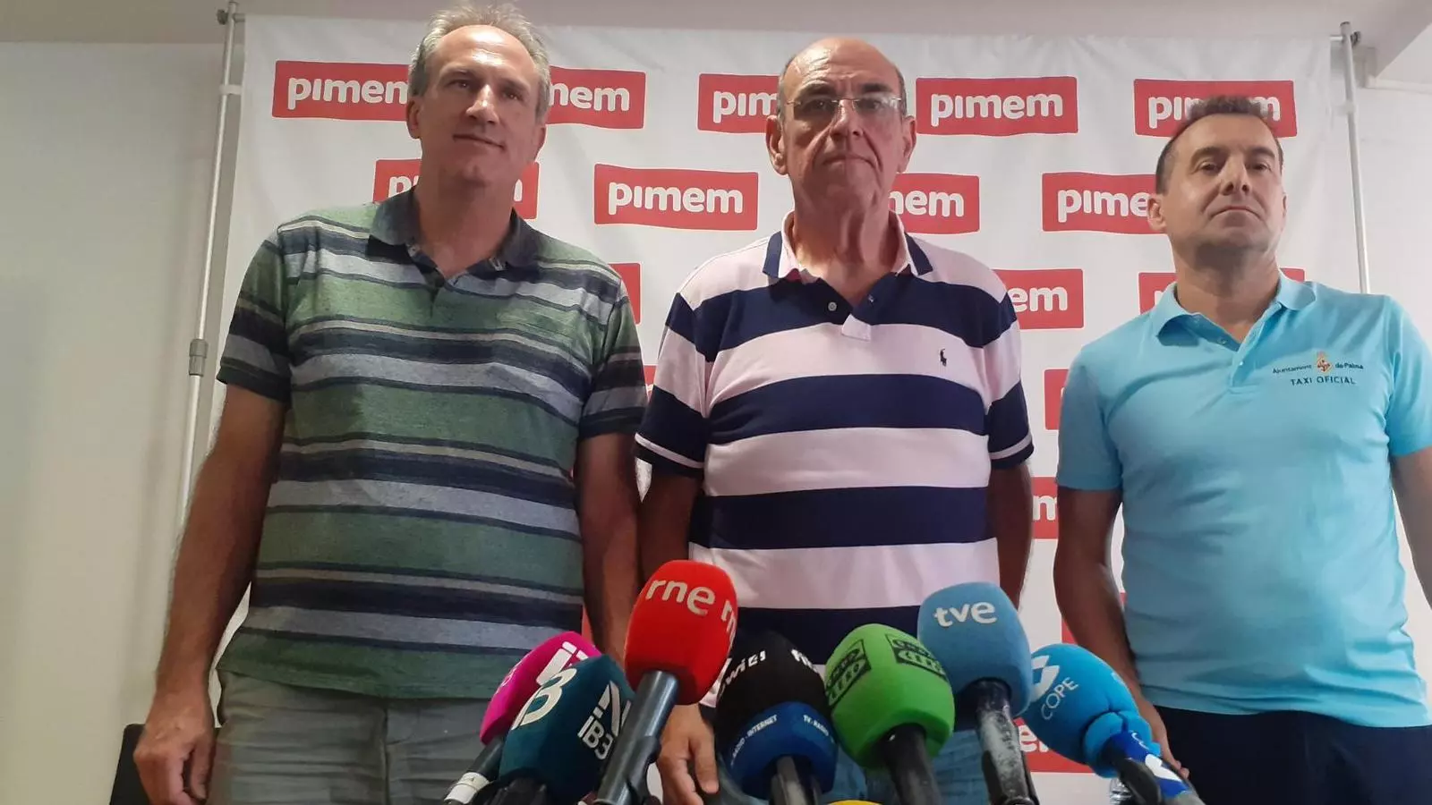 Representants de l'Associació Sindical d’Autònoms del Taxi de Mallorca