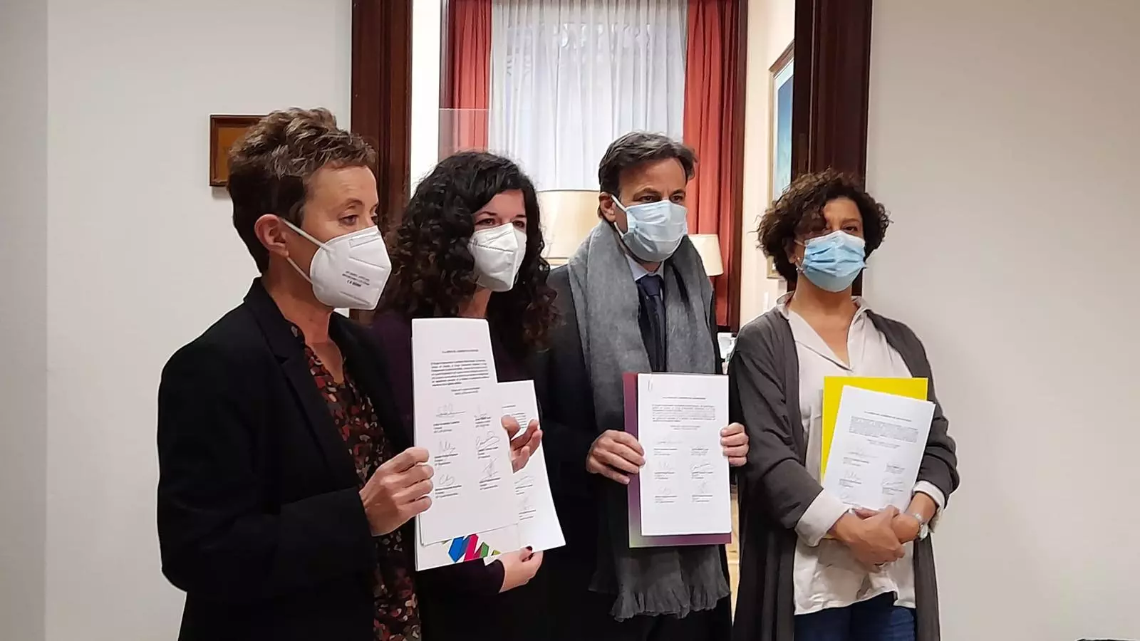 Representants d'Unides Podem, ERC i Bildu al Congrés