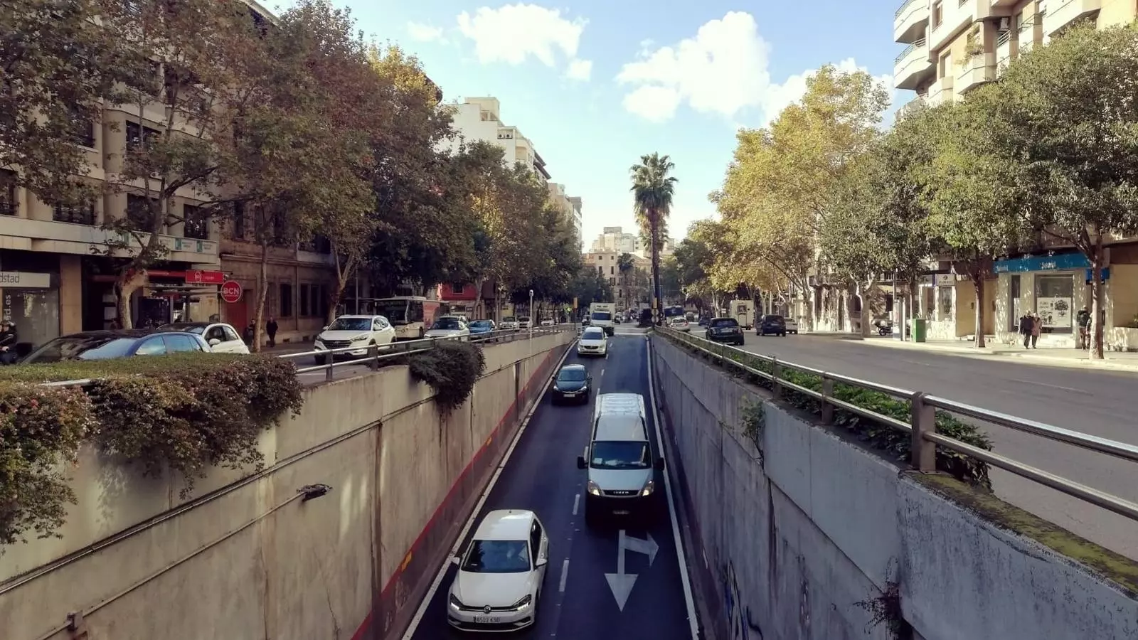 Trànsit de cotxes a Palma.