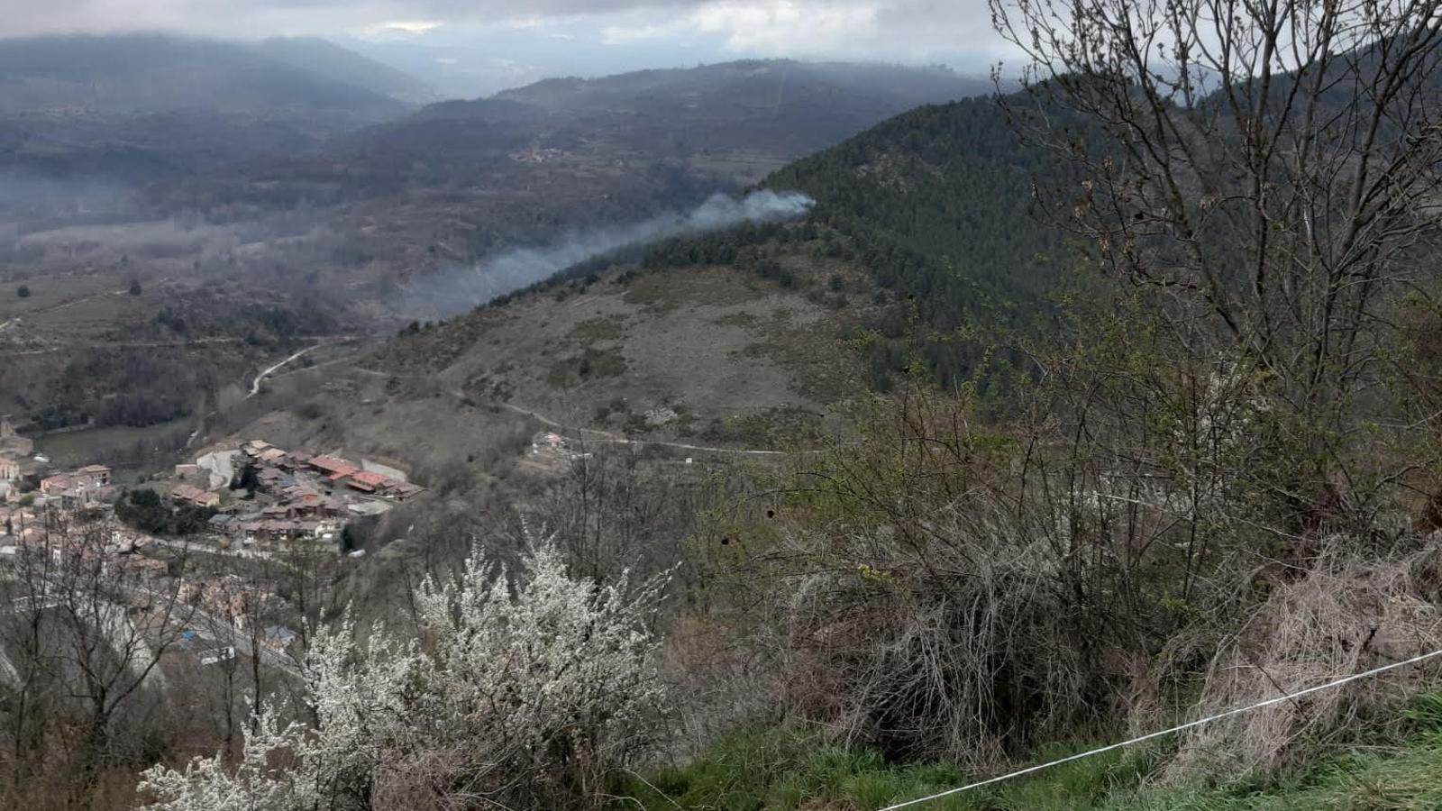 L'incendi de Martinet, aquest dijous al matí.