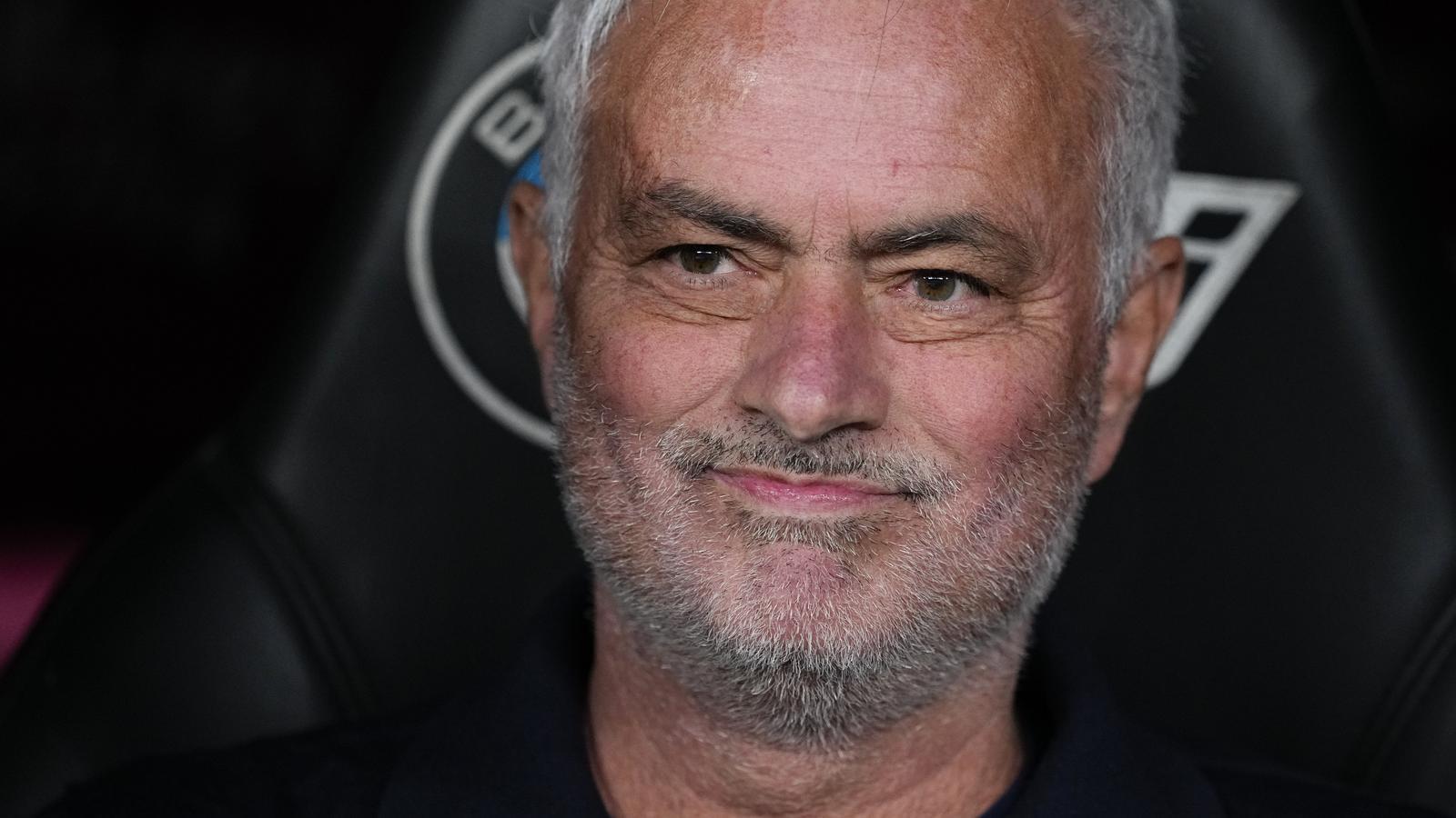 Jose Mourinho during the match of Saturday against Villarreal at the Santiago Bernabeu