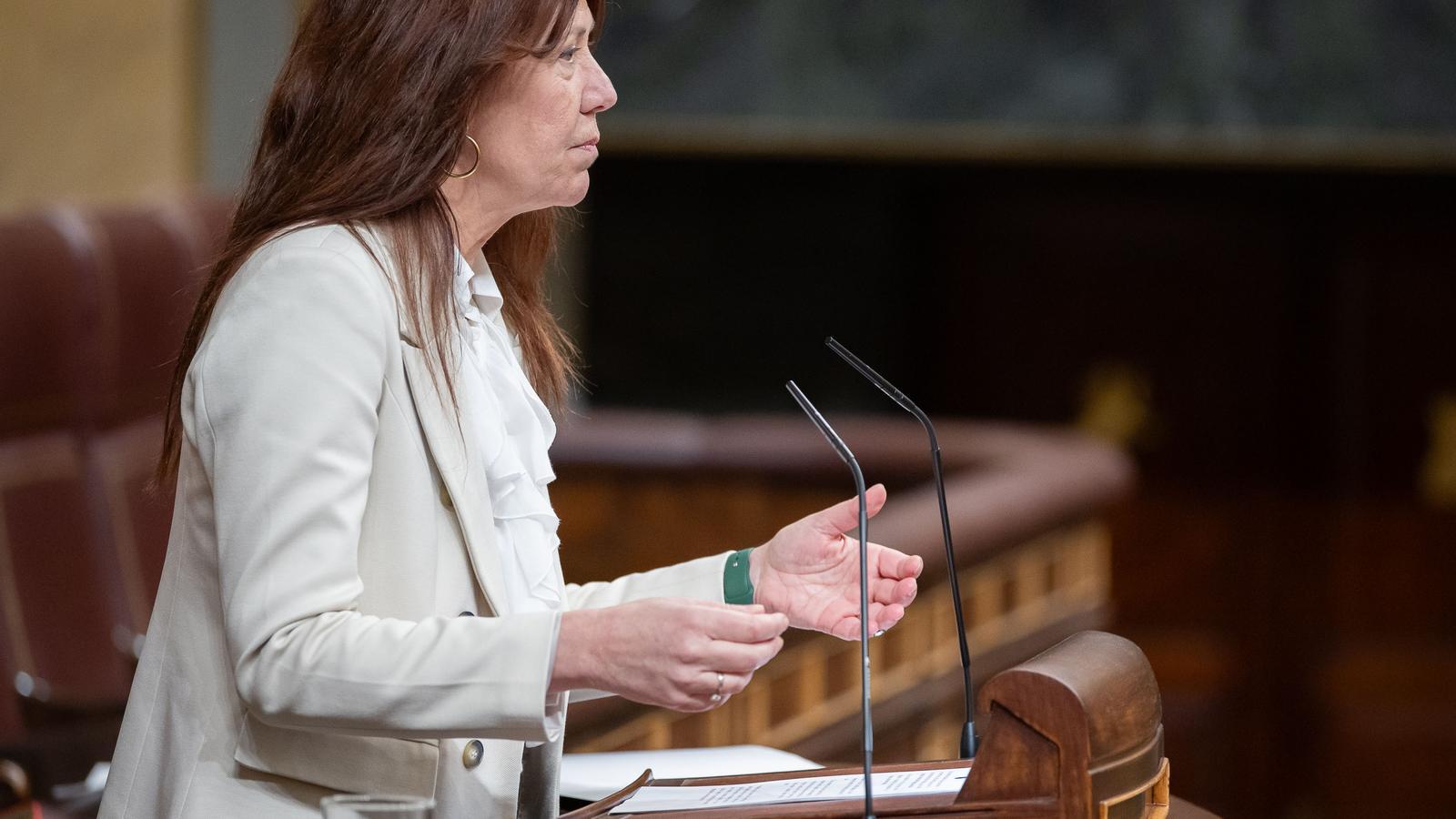 Junts MP Marta Madrenas during the PL debate on jobs in Congress