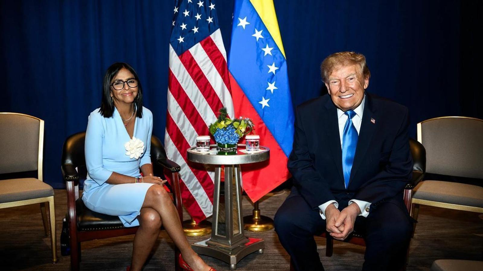 Delcy Rodríguez y Donald Trump se han encontrado durante la asamblea General de la ONU en Nueva York